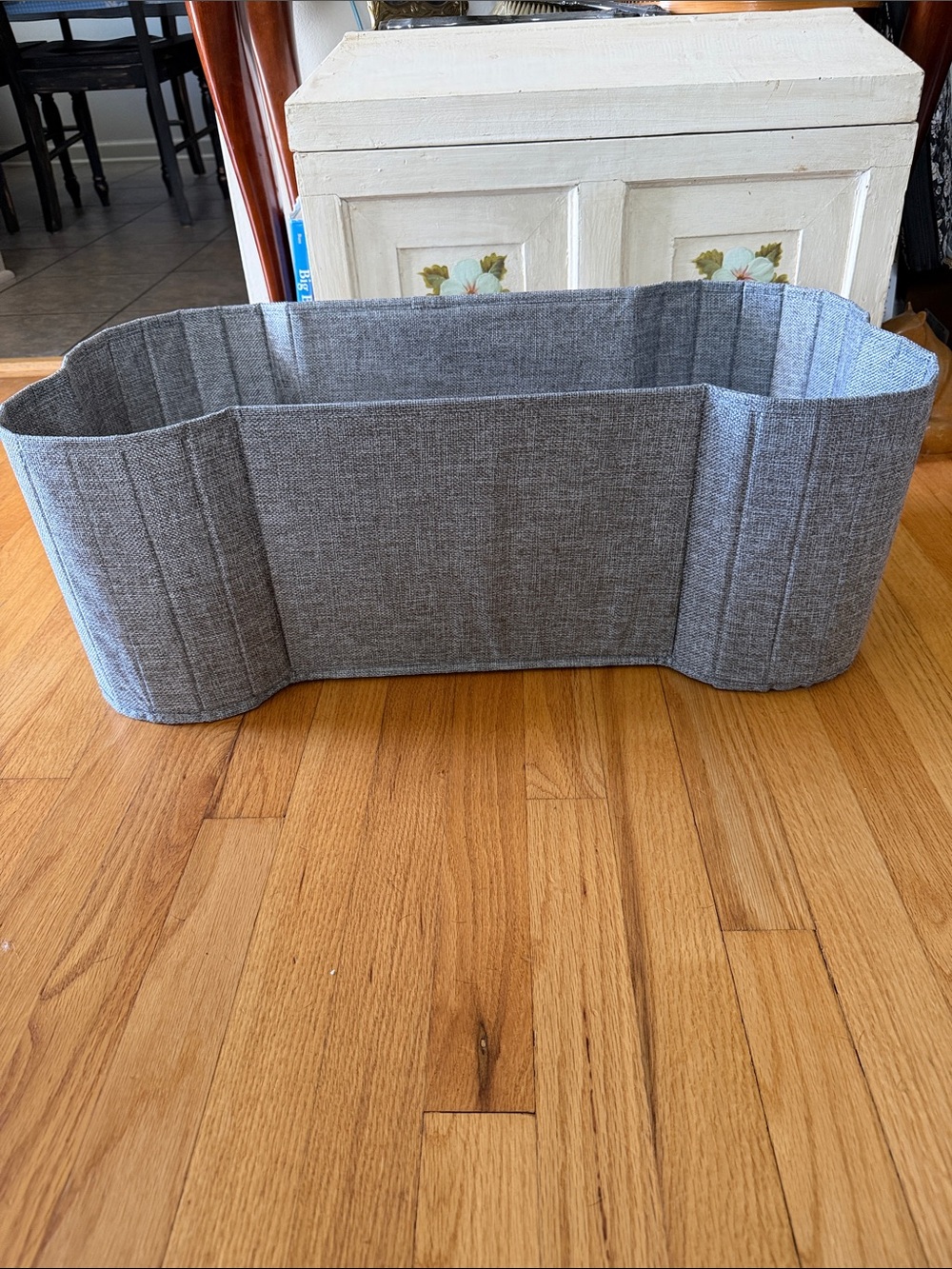 NIB~Lukeline Large Dog Bone Shaped Gray Fabric Foldable Storage Bin For Pet Toys